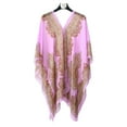 thumbnail image 1 of Women's Chiffon Beach Cover-Up Poncho for Summer Swimwear and Year-Round Wear with Bohemian Floral Print, 1 of 9
