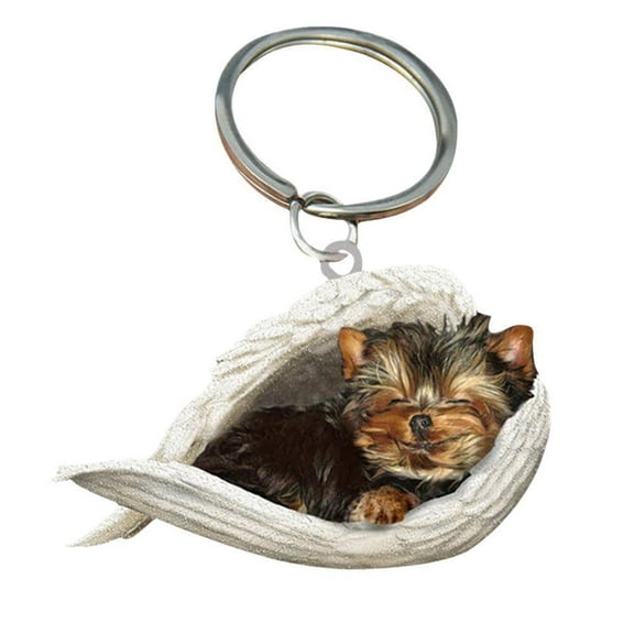 Lttoisl® Cat Dog Sleeping Angel Acrylic Keychain Jack Russell Terrier. Z3X3