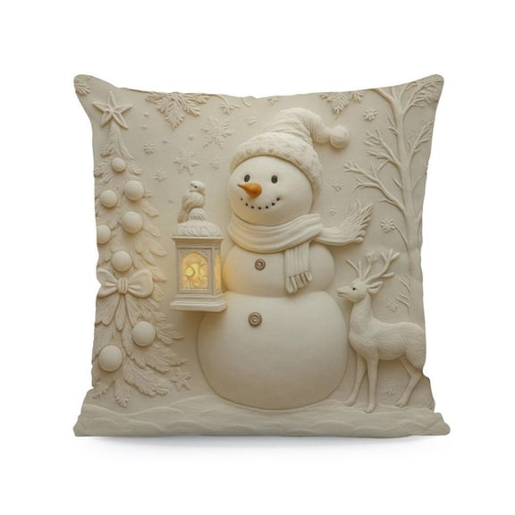 Lttoisl Christmas Pillow Covers, 20x20 Inch Set of 4, Soft Holiday Decor for Sofa and Bed, Cozy Seasonal Accents for Living Room Festive Gatherings