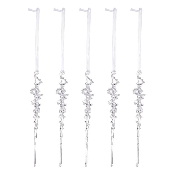 Lttoisl Clear Acrylic Christmas Ornament, 5.85" x 0.98", Shatter-Resistant Festive Decor, Perfect for Hanging on Holiday Trees and Windows