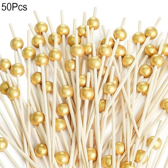 Lttoisl Cocktail Garnish Picks, 50-Pack Bamboo, Add Fun Shapes to Drinks & Appetizers, Perfect for Home Bars and Themed Parties