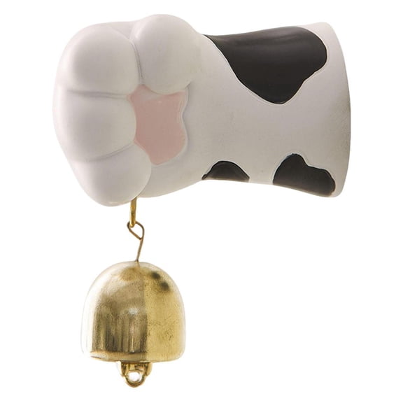 Lttoisl Cow Cat Paw Doorbell, 1-Pack, Adhesive Mount, Clear Brass Bell Sound, Decorative Doorbell for Bedroom or Fridge