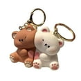 thumbnail image 1 of Cute Cartoon Resin Bear Love Keychain for Couples and Friends as Pendant or Gift, 1 of 9