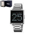 thumbnail image 1 of Lttoisl® Digital LED Pattern Display Men's Watch 3ATM Sport Stainless Steel E1D8, 1 of 1