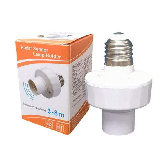 Lttoisl E27 Light Bulb Socket Adapter Radar Motion Sensor Lamp Base Holder Switch HOT W0V3