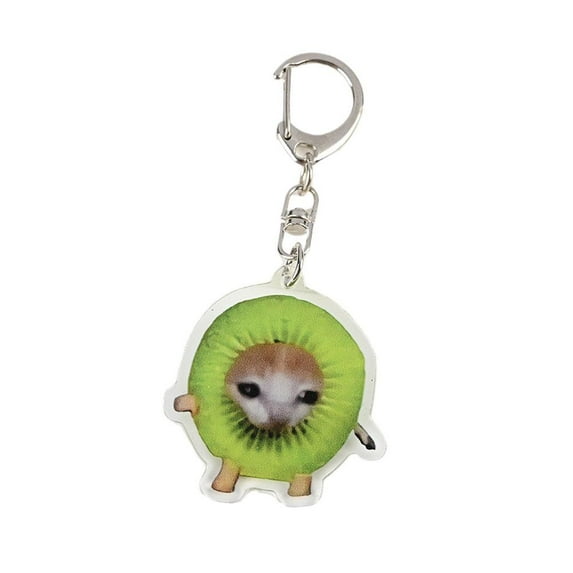 Lttoisl® Food Cat Cat Head Keychain Fun Gift For Student Keyring M4J9