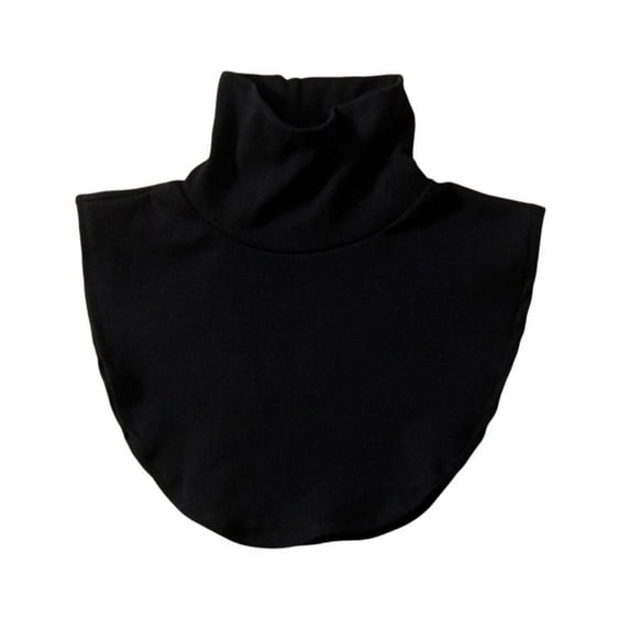 Women's Polyester Fiber Turtleneck Fake Collar Half Top Blouse Insert for Added Warmth and Style