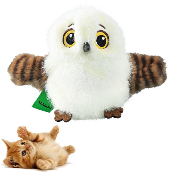 Lttoisl Interactive Electric Bird Toy, 5.91 x 3.94 x 4.72 in, Flaps Wings & Chirps on Touch, Stimulates Cat's Natural Hunting Instincts for Playful Exercise