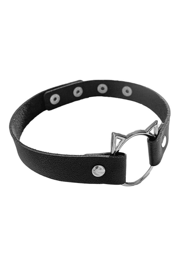 ® PU Leather Choker Necklace Adjustable HeartChain Neck Goth Jewelry Collar P2B1