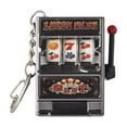 thumbnail image 1 of Mini Slot Machine Toy Coin Bank - Fun Casino Game with Lever, Keychain Pendant for Creative Decor, 1 of 9