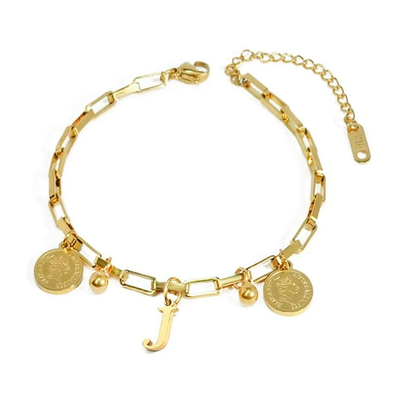 Lttoisl® Titanium Steel Bracelet Letters A-Z For Birthday Gifts Bracelet Fashion T4S7