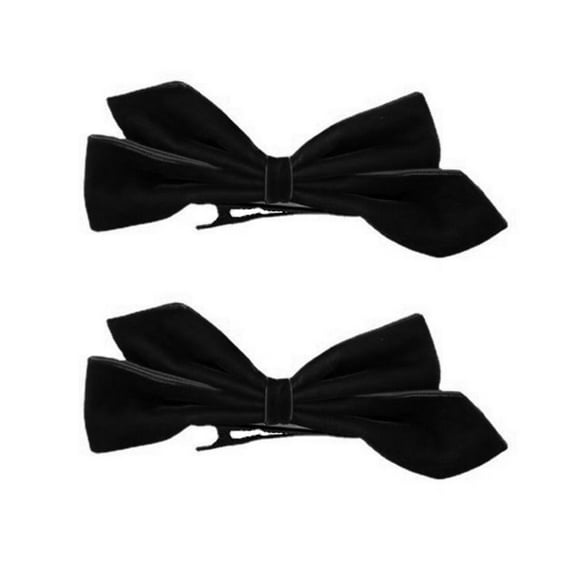 Lttoisl® Women Girls Black Velvet Big Bow Fashion Hair Clip Barrette Slide Hairpin Q6I0