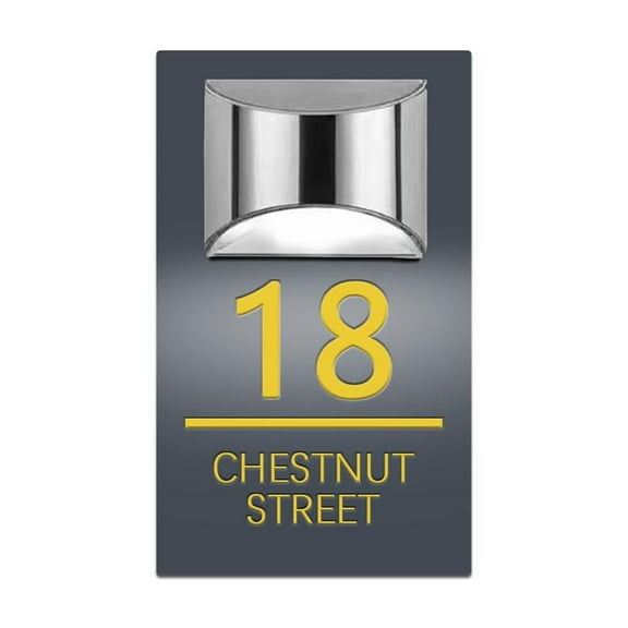 Lttoisl® pulunto Custom Solar House Sign, Personalised House Number with Solar Light, LED Door Name Plaque, Modern Door Number Plaque, Light Up Door Plaque Address Sign for Houses/Yard U8R5