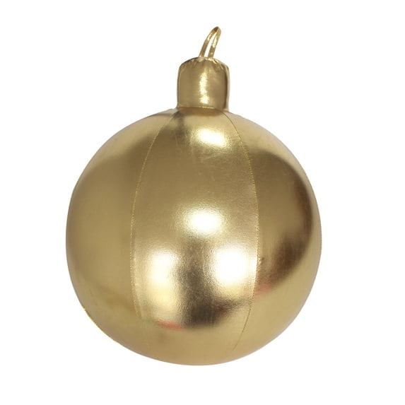 Ltvvegg 15.7in Inflatable Christmas Balls, Xmas Ball Ornaments for Christmas Decorations Indoor Outdoor Yard Tree Home Patio Party Festive Gifts, Gold