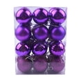 thumbnail image 1 of Ltvvegg 24Pcs Christmas Ball Ornaments, 1.57" Christmas Balls Plastic Shatterproof Christmas Tree Decorations Ornaments Balls Party Decorations, Purple, 1 of 3