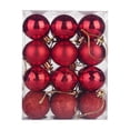 thumbnail image 1 of Ltvvegg 24Pcs Christmas Ball Ornaments, 1.57" Christmas Balls Plastic Shatterproof Christmas Tree Decorations Ornaments Balls Party Decorations, Red, 1 of 3
