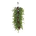 thumbnail image 1 of Ltvvegg 24in Artificial Christmas Teardrop Swag, Faux Norfolk Realistic Christmas Greenery Teardrop Wreath for Xmas Holiday Door Wall Mantle Fireplace Decor Indoor Outdoor, 1 of 2