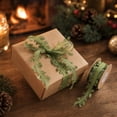 thumbnail image 1 of Ltvvegg 32.81ft Christmas Ribbon, 2.5in Ribbons Leaf Lace Shape Ribbons for Gift Wrapping Autumn Party Christmas Gifts Tree Decorations, Green, 1 of 7