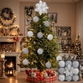 thumbnail image 1 of Ltvvegg 9 Pack Christmas Tree Ornaments Set, 3.15 in Classic Shatterproof Christmas Balls Ornaments Decorations, Plastic Hanging for Xmas Tree Christmas Gifts Party Decorations, Silver, 1 of 6