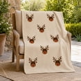 thumbnail image 1 of Ltvvegg Christmas Reindeer Pattern Throw Blanket for Couch, Christmas Blanket, Soft Cozy Winter Blanket Xmas Decor for Women Men(39x28in), 1 of 6