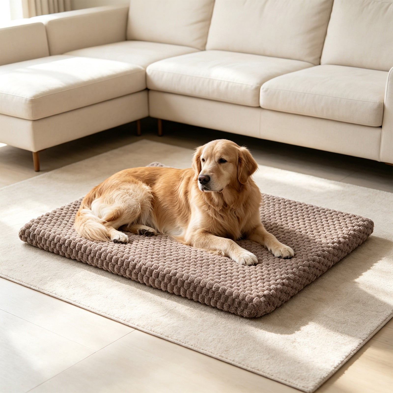 Ltvvegg Dog Bed Mat, Soft Comfortable Dog Pad for Crate, Durable Crate ...