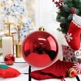 thumbnail image 1 of Ltvvegg Extra Large Christmas Ball Ornaments 6in Giant Oversized Plastic Xmas Ball Big Hanging Christmas Tree Ornaments for Holiday Party Outdoor Decor(Red), 1 of 6