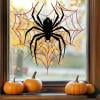 Ltvvegg Halloween Stickers Wall Decor, Spider Floor Wall Ceiling Stickers, Peel and Stick Wall Decals Horror Halloween Zombie Art Murals Window Clings Bar Pub Halloween Party Decorations