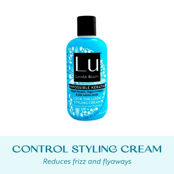 Lu by LatinUs Beauty Control Styling Cream, Lock the Look, Anti-Frizz, Tame and Sleek, 8 oz