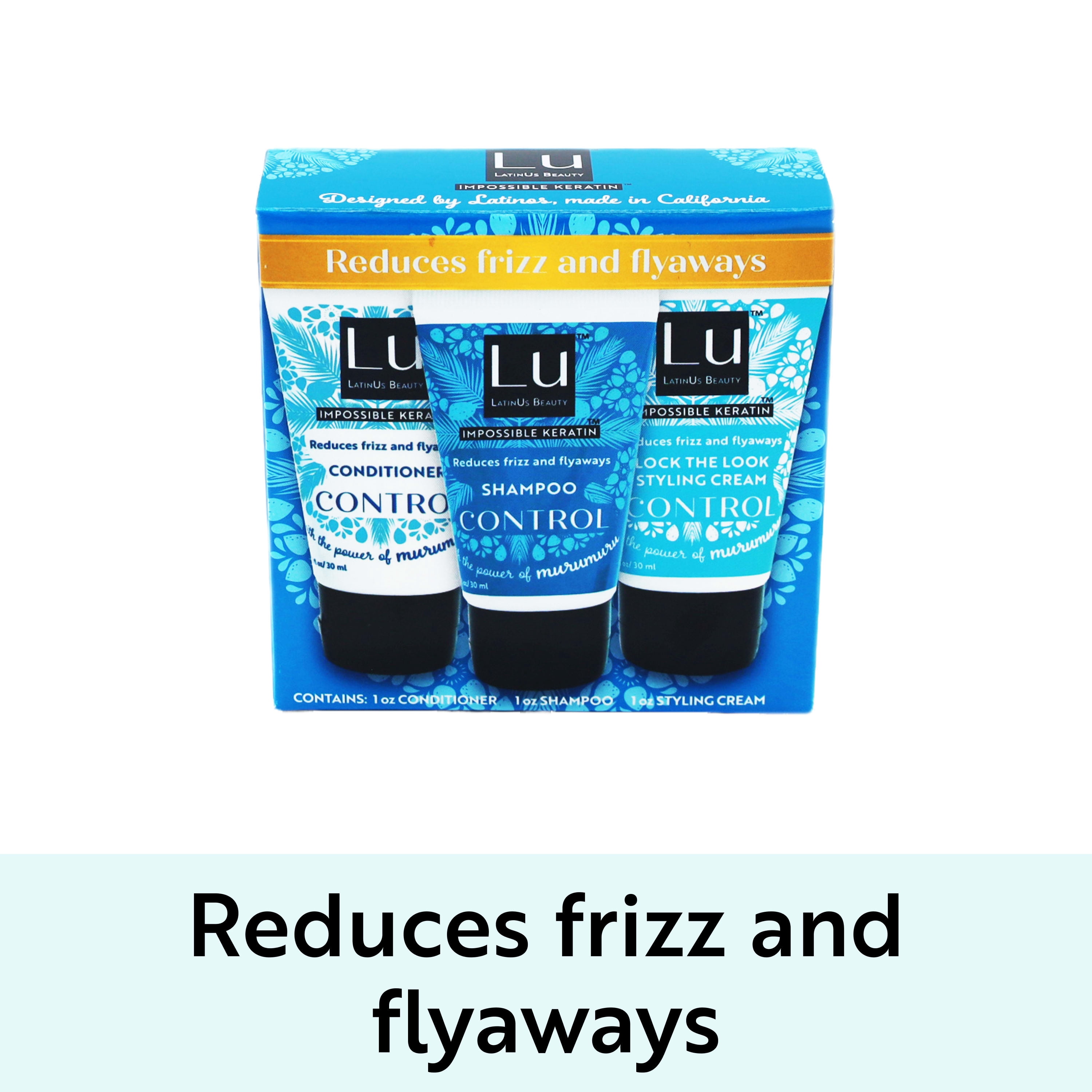 Lu by LatinUs Beauty Control Travel Kit, Frizz Free, 3 oz