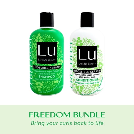 Lu by LatinUs Beauty FREEDOM 2-Piece Curls & Volume Hair Set: 12 oz Shampoo & Conditioner (24oz)