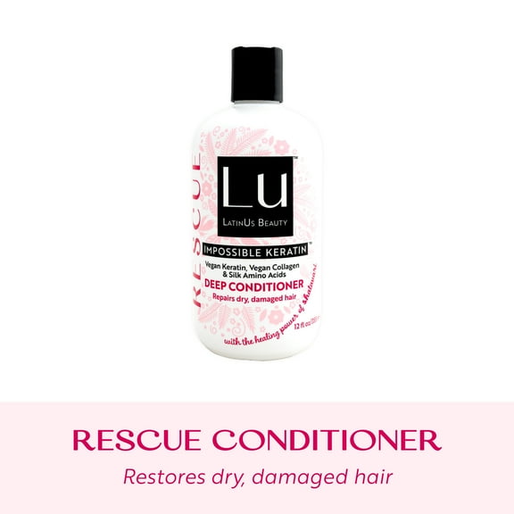 Lu by LatinUs Beauty Rescue Conditioner, For Damaged and Dry Hair, 12 oz