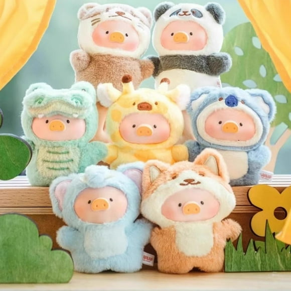 Lu-Lu the Piig-gy Animal Party Forest Theater Series Finger Figure Doll 7-1 Random Blind Box, 5.51Inch Cute Piggy Mystery Surprise Box, Collectible Piggy Figure Toy, Gifts for Boys Girls & Collectors