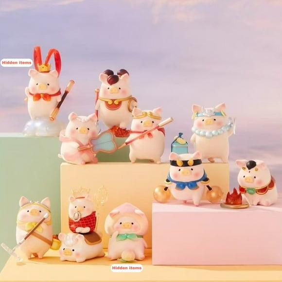 Lu-Lu the Piig-gy Jour-ney to We-st Series Figure 1 Assorted Blind Box(8Pcs), Kawaii Piggy Mystery Surprise Box, Collectible Piggy Figure Toy, Gifts for Boys Girls & Collectors