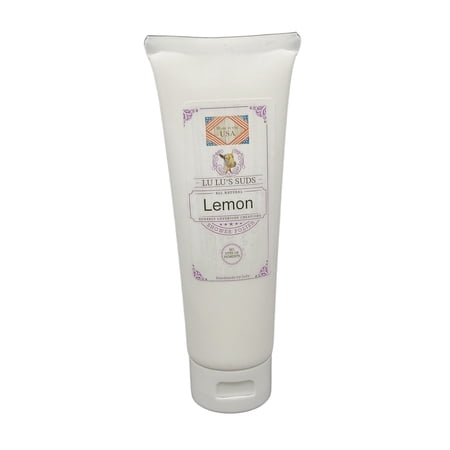 Lu Lu's Suds Hand Made Homemade All Natural 4 oz Body Shower Polish / Scrub Foaming Bath Whip, Apricot Kernel Oil, Shea Butter, Sugar No Harmful Chemical or Pigments or Dyes