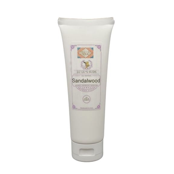 Lu Lu's Suds Hand Made Homemade All Natural 4 oz Body Shower Polish / Scrub Foaming Bath Whip, Apricot Kernel Oil, Shea Butter, Sugar No Harmful Chemical or Pigments or Dyes