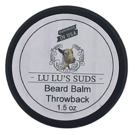 Lu Lu's Suds Throwback Beard Balm 2 oz with a Light Manly Scent with Natural Ingredients