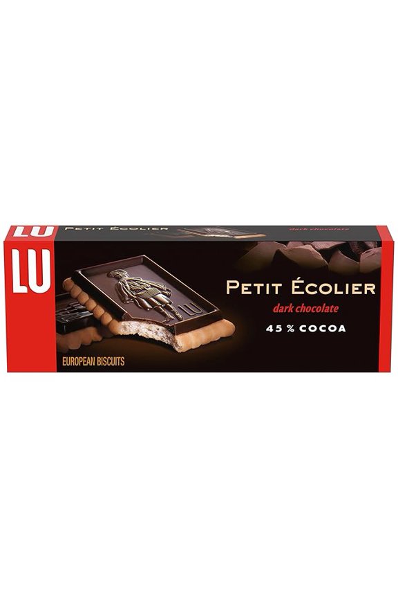 Petit Ecolier European Dark Chocolate Biscuit Cookies, 45% Cocoa, 5.3 oz ( Pack of 2 )