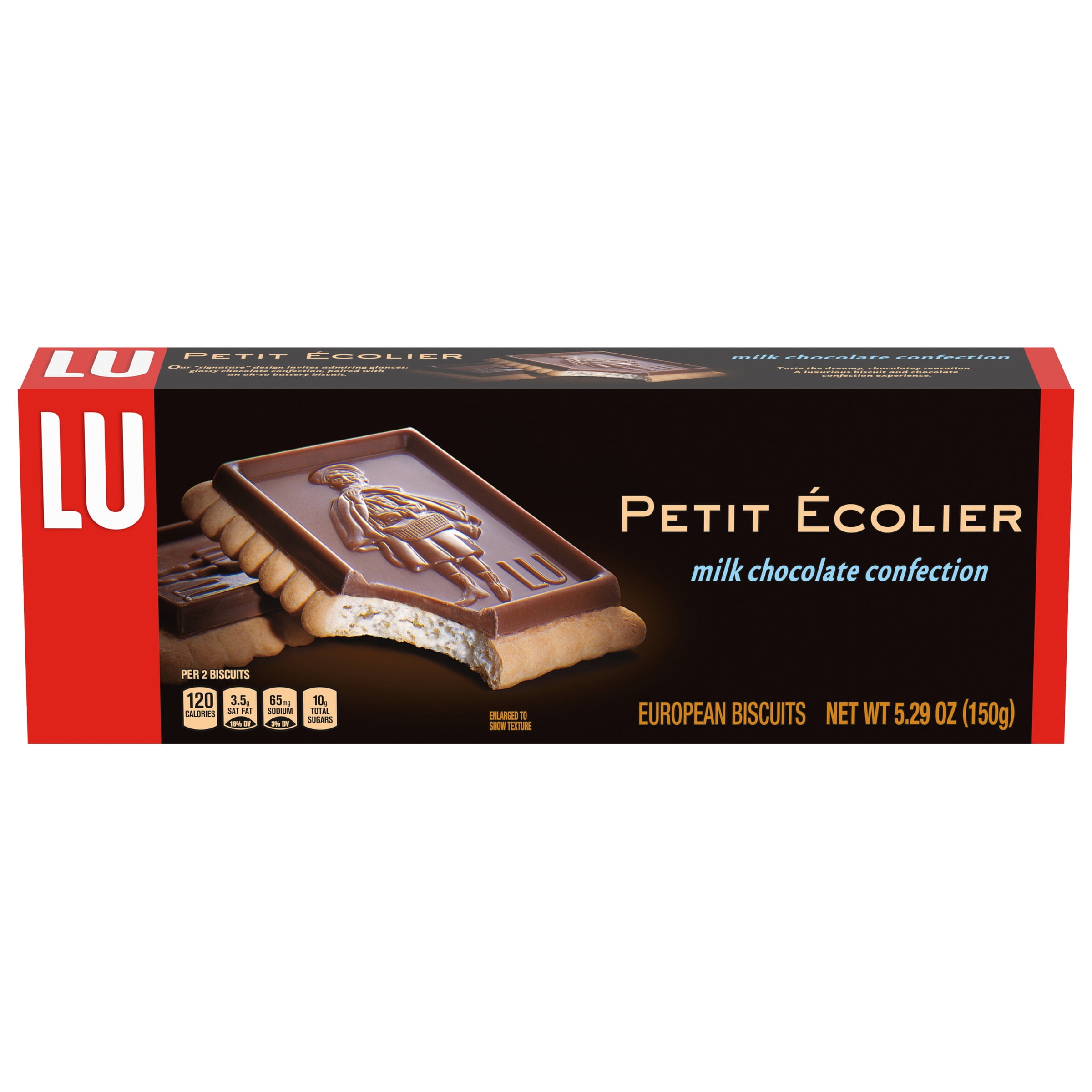 Lu Petit Ecolier European Milk Chocolate Biscuit Cookies, 5.3 oz