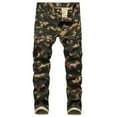 thumbnail image 1 of SWSMCLT Men's Cotton Classic Denim Camo Jeans Comfy Chic Pants Slim Fit Fashion Printed Patterend1 34, 1 of 5