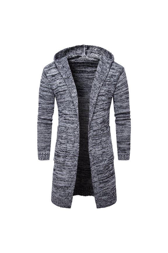 Men's Fitted Cardigan Sweater Soft Cardigan Sweaters V Neck Casual Duster Cardigan Grey Medium