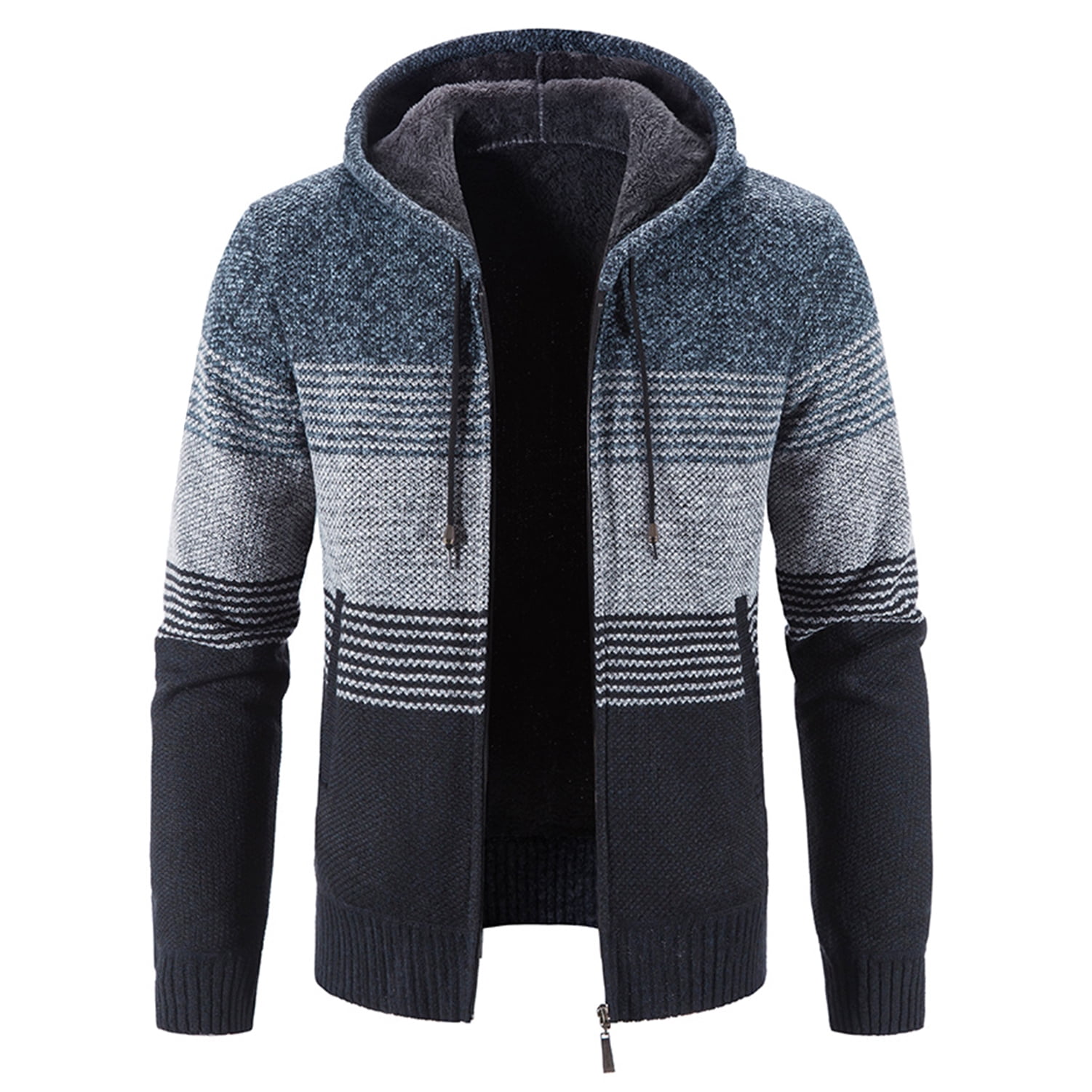 Fuzzy sweater top zip up