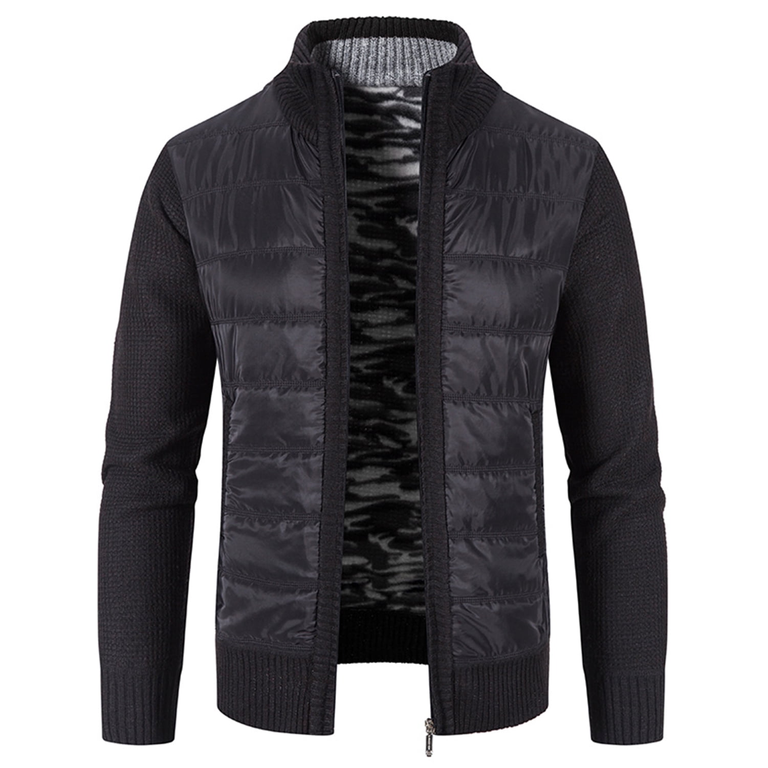 SWSMCLT Men's Winter Quilted Puff Jackets Thermal Warm Slim Fit Long ...