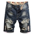 thumbnail image 1 of Defitshape Men's Shorts Ripped Jeans Slim Fit Denim Shorts Knee Length Straight Casual Fashion Big and Tall with Pockets Style1 34, 1 of 5