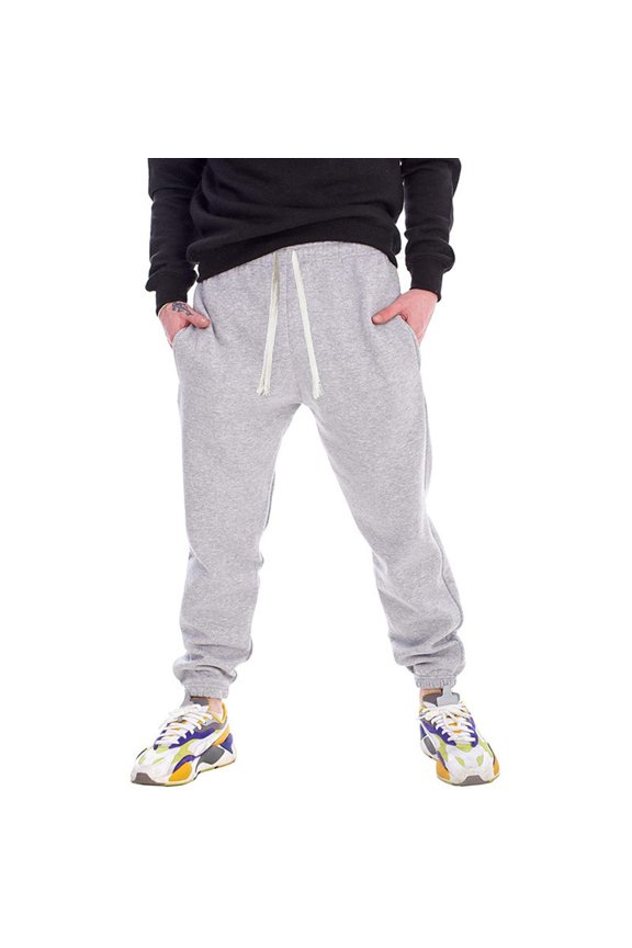 SWSMCLT Men's Sports Pant Snow Sweatpants Elastic Waist Lounge Joggers Casual Fleece Lined Pants Slim Fit Soft Jogger Light Grey X-Large