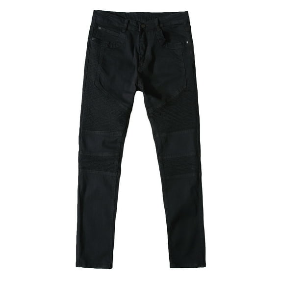 SWSMCLT Men's Pleated Denim Pants Stretch Pants Chic Jeans Comfy Classic Soft Lightweight Patterned4 36