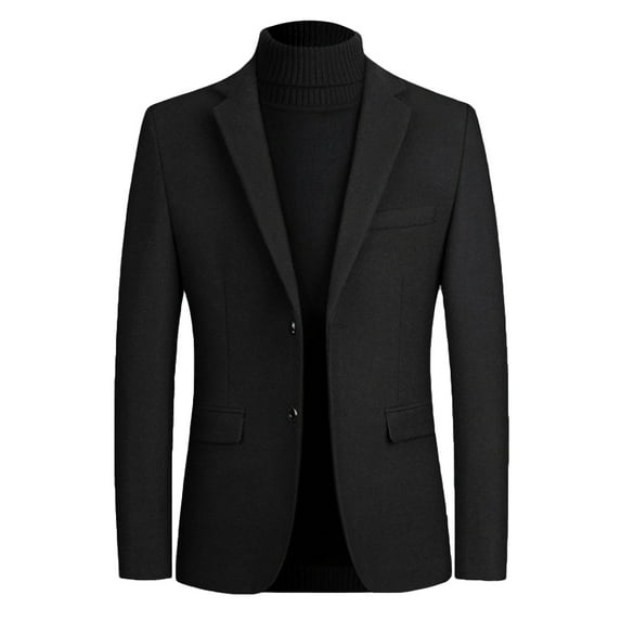 SWSMCLT Men's V Neck Blazer Sport Coat Fall Valentines Day Suit Jacket Cozy Classic Soft Black2 X-Large
