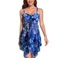 thumbnail image 1 of Lu's Chic Women's Beach Swimsuit Sexy Tankini V Neck Swimming Hawaiian Cutout Backless Spaghetti Strap Bathing Suit Style5 Medium, 1 of 4