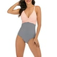 thumbnail image 1 of Lu's Chic Women's High Waisted Bathing Suit One Piece Swimsuit Hawaiian Sexy Backless Beach Spaghetti Strap Swimwear Pink Small, 1 of 4