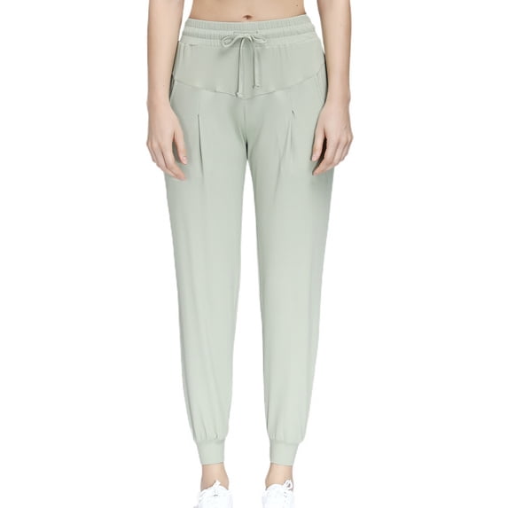 SWSMCLT Women's High Waisted Pants Jogger Loose Yoga Stretch Comfy Long Joggers Yoga Pants Gym Casual Hiking Light Green 12