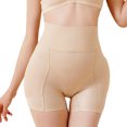 thumbnail image 1 of Defitshape Women's High Waisted Shapewear Butt Lifter Body Shaper High Rise Tight Padded Shaper Shorts Thigh Tummy Control Firm Elastic Seamless Adjustable Breathable Nude Small, 1 of 5